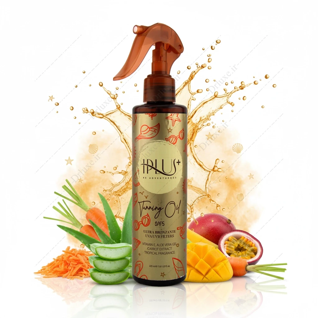 روغن آفتاب برنزه کننده SPF5 آی پلاس 225 میل